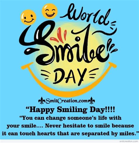 World Smile Day Quotes, Messages, Wishes Images - SmitCreation.com