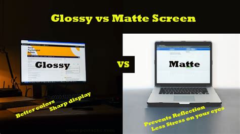 Which one is best for laptop, a glossy or matte screen?