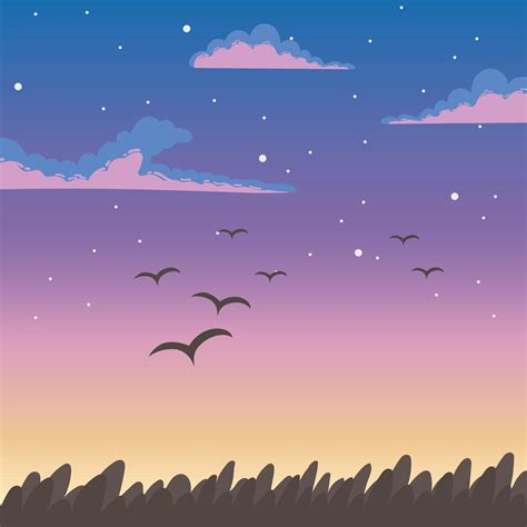 Cartoon sunset sky 2060509 Vector Art at Vecteezy