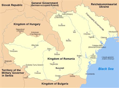 a map of the kingdom of romania with all its major cities and towns ...