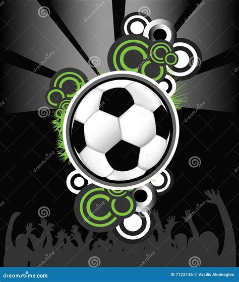 Soccer ball abstract stock vector. Illustration of play - 7122146