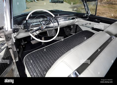 1957 Cadillac Eldorado Seville American luxury car interior Stock Photo - Alamy