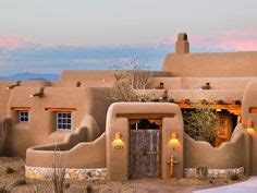 Pueblo revival architecture. Modern Adobe House Exterior, Exterior ...