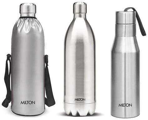 MILTON Stainless Steel Water Bottle, 1 Piece : Amazon.in: Home & Kitchen