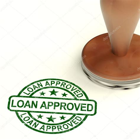 Loan Approved Stamp Showing Credit Agreement Ok — Stock Photo ...