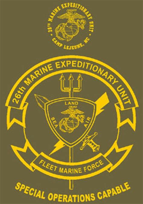 Marine Corps 26th Marine Expeditionary Unit MEU Camp Lejeune, NC (SOC ...