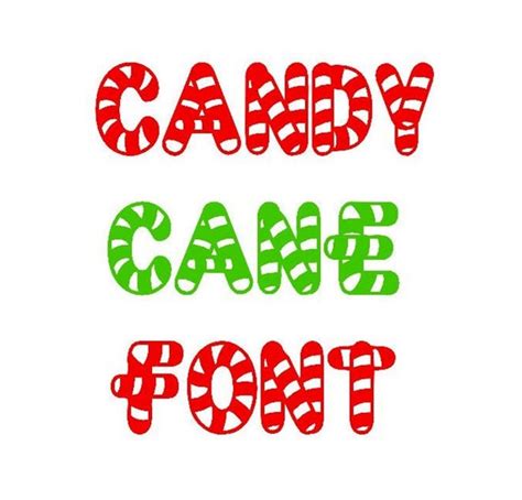 christmas Candy cane Font svg Alphabet svg by OhThisDigitalFun