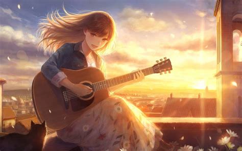 Guitar Anime Girl Wallpapers - Wallpaper Cave