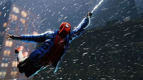 1920x1080 Resolution Flying Miles Morales Marvels Spider-Man 1080P Laptop Full HD Wallpaper ...