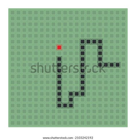 Classic Retro Snake-style Game Basic Digital Stock Vector (Royalty Free ...