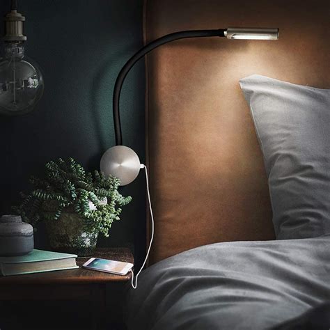 Acegoo Bedside Reading Light, Minimalist LED Bed Reading Lamp Dimmable ...