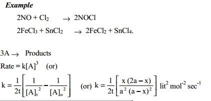 Classification of rates based on the order of the reaction