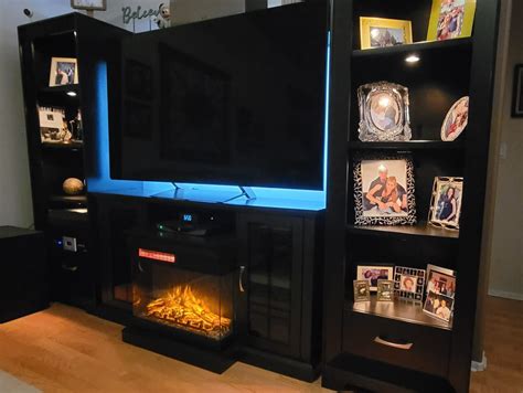 $50/mo - Finance Amerlife 59" Fireplace TV Stand, 3-Sided Glass ...