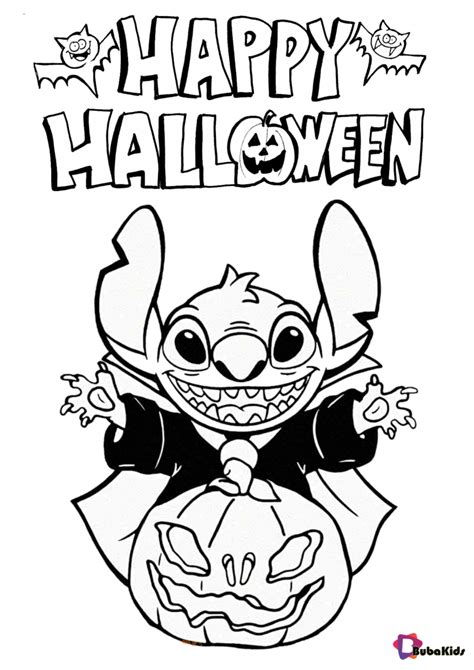 Disney Stitch happy halloween coloring pages | Stitch coloring pages, Halloween coloring sheets ...