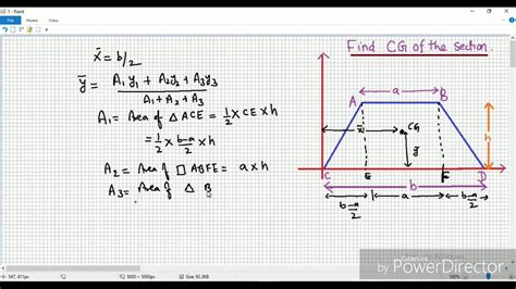 How to Find CG Of TRAPEZOIDAL Section - YouTube