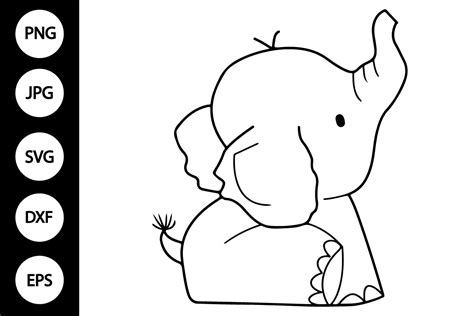 Girl Elephant Baby Silhouette Svg - vrogue.co