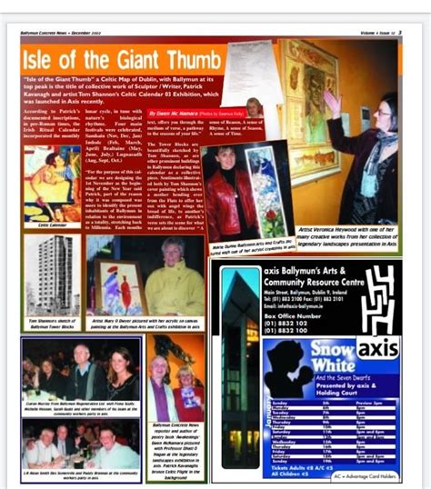 Dec 2002 “Isle of the Giant Thumb” a Celtic Map of Dublin, with Ballymun at its top peak is the ...