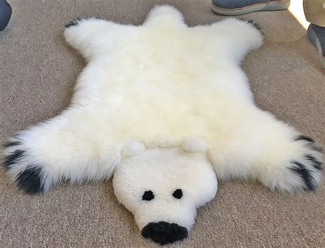 Polar Bear Sheepskin Rug | Engel Worldwide