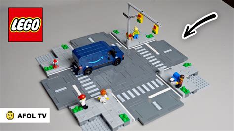 Custom Build with the New LEGO City Road Plates: 4-Way Intersection! (Full Tutorial) - YouTube