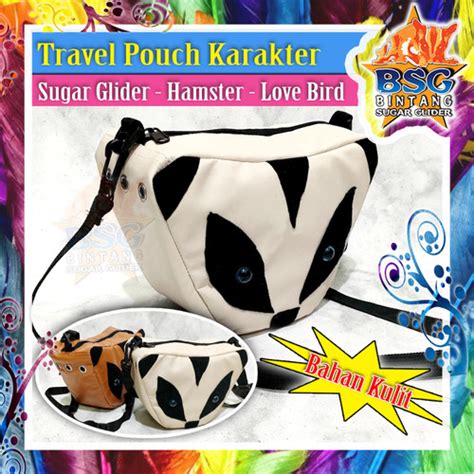 Jual Travel Pouch Karakter Tas Sugar Glider Hamster Landak Pet Cargo ...