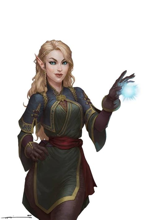 Pin by Floyd Puller on D&D PCs or NPCs | Female wizard, Elf art ...