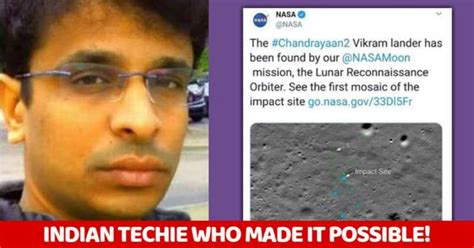 Indian Techie Helps NASA Spot Chandrayaan-2’s Vikram Lander Crash Site ...