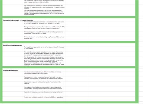 Startup Board Performance Evaluation Template - Eloquens