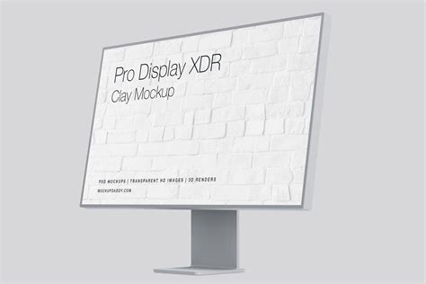 Apple Pro Display XDR Clay Mockup - Mockupdaddy