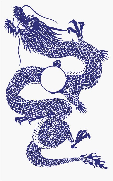 Decorative Tattoo Style Chinese Blue Japanese Illustration - Japanese ...