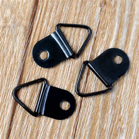 50Pcs Metal D Ring Picture Frame Hangers Small Triangle Single Hole Hardware-in Picture Hangers ...