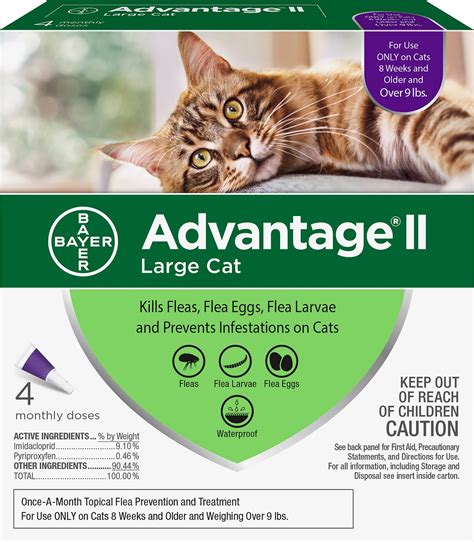 Advantage II For Cats Over 9 lbs 4 Pack