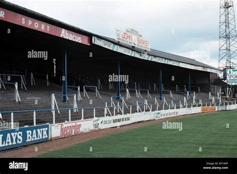 General view of Mansfield Town FC Football Ground, Field Mill, Quarry ...