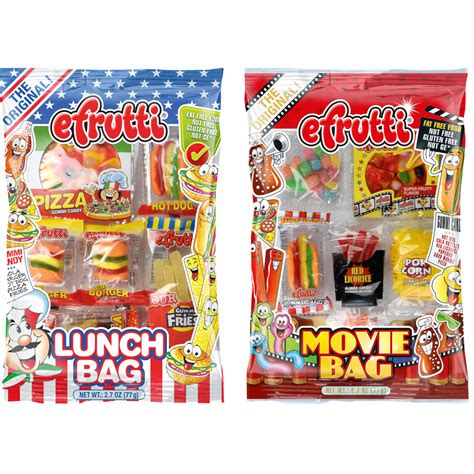 eFrutti Original Mini Gummi Gummy Lunch Bag, and Movie Bag Bundle gummy ...