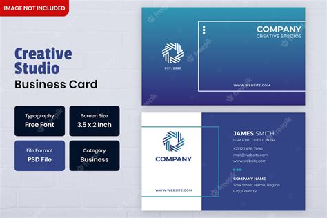 Premium PSD | Modern Creative Studio Business Card Template