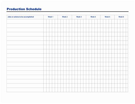 Production Schedule Excel Template New Free Printable Production Schedule Template and Sheet ...