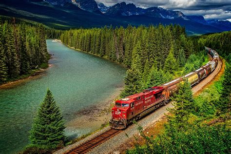 🔥 Download Desktop Wallpaper Banff Canada Lootive Nature Parks Trains ...