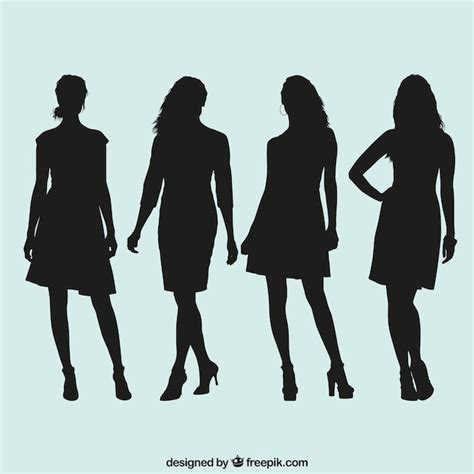 Free Vector | Women silhouettes collection