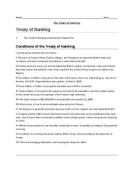 Informational Reading Text- Treaty of Nanking by Tired Teacher | TPT