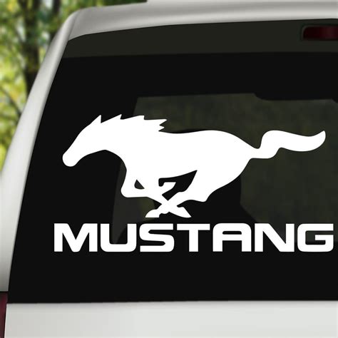 Mustang Logo Decal / Sticker Mustang Logo, Logo Sticker, Custom Stickers, Premium Quality ...