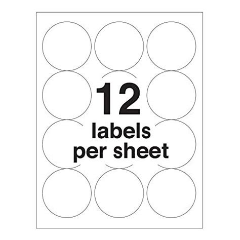 Avery Print-to-the Edge High-Visibility 2.5" Round Labels, 300 Pack (5294), White - Buy Online ...