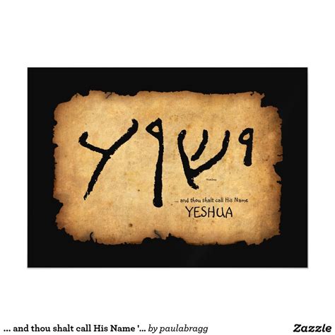 Magnet Card: ... and thou shalt call His Name 'Yeshua': --'Yeshua', the ...