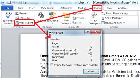 Translation Tribulations: Counting text in Microsoft Word 2010 (and 2007 apparently)