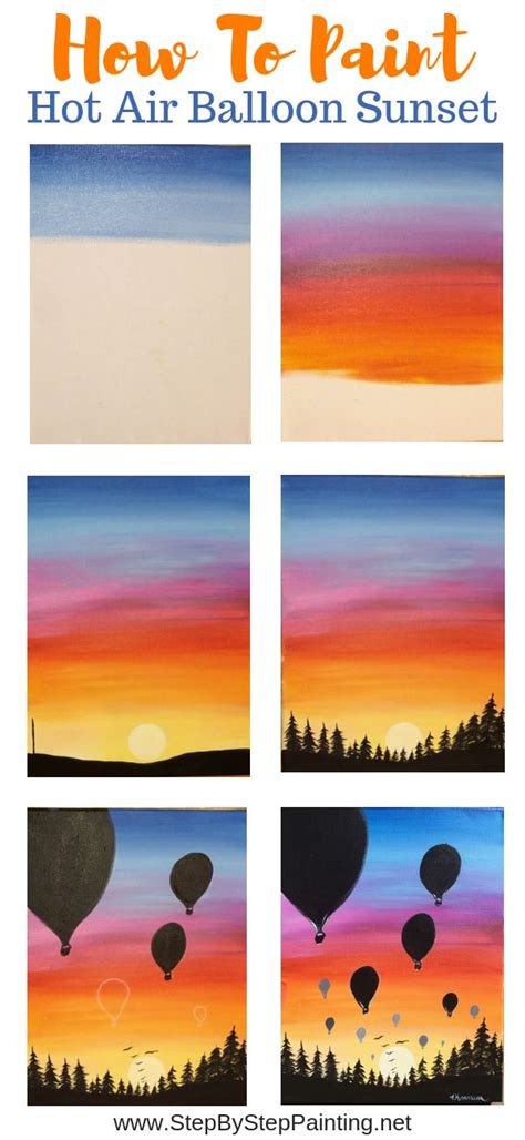 How To Paint A Sunset - Step By Step Acrylic Tutorial For Beginners ...