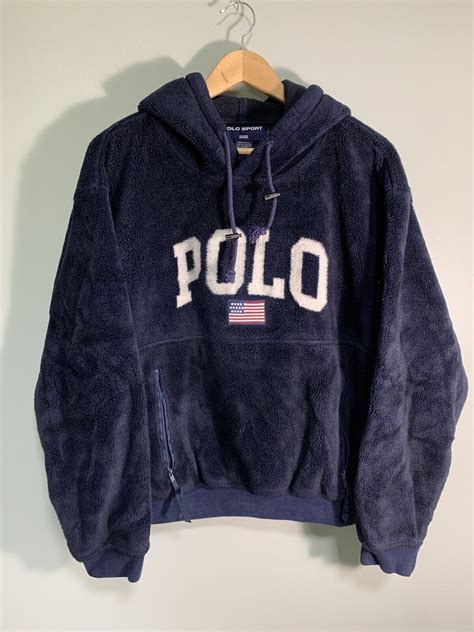 Vintage Ralph Lauren Polo Sport Fleece Sherpa Hoodie … - Gem