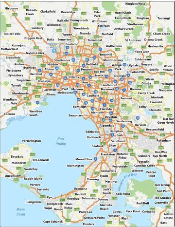 Map of Melbourne, Australia - GIS Geography