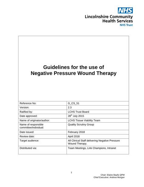 (PDF) Guidelines for the use of Negative Pressure Wound Therapy · Dehisced surgical wounds ...