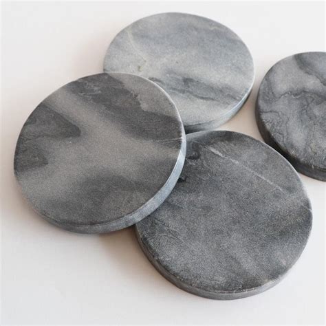 Grey Marble Coasters - Round – Humble & Grand Homestore