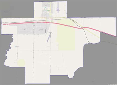 Map of Strasburg CDP, Colorado