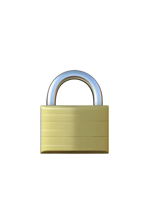 The emoji 🔒 Locked depicts a closed padlock with a silver or gray metallic finish. The padlock ...