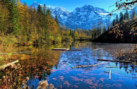 austria, Scenery, Mountains, Rivers, Forests, Autumn, Salzkammergut, Nature Wallpapers HD ...